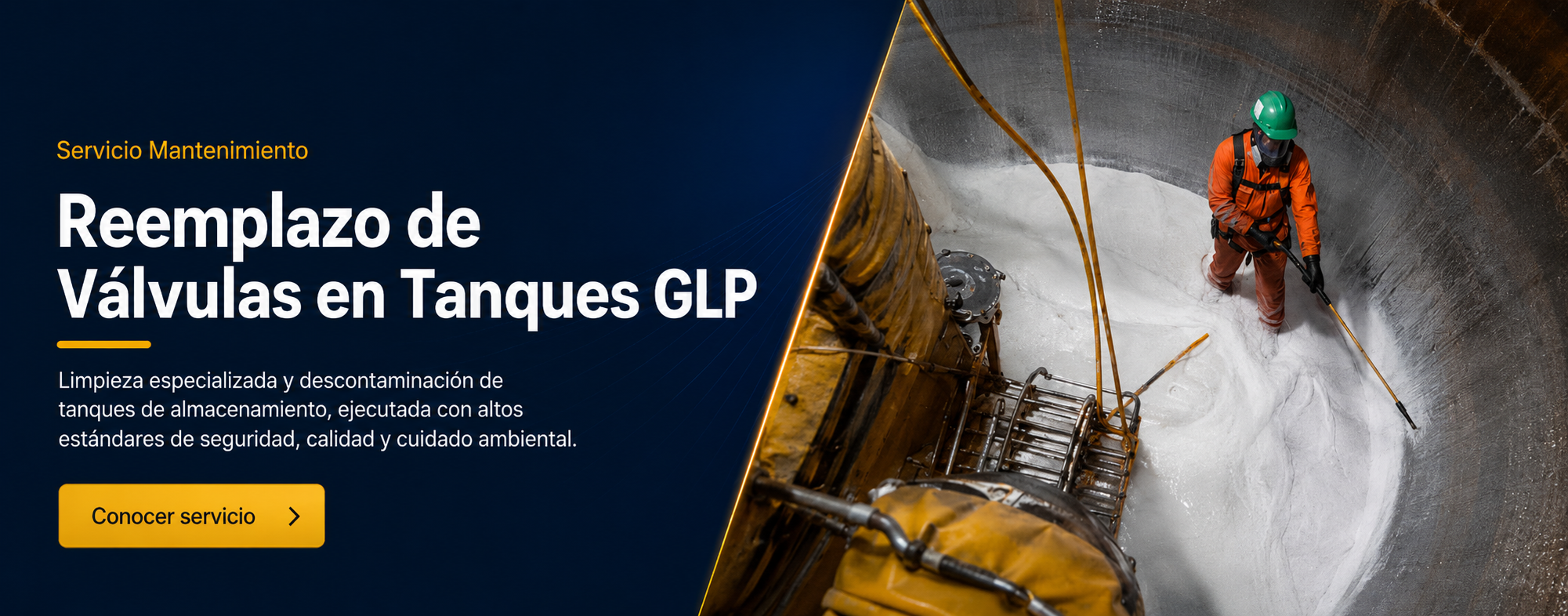 Reemplazo de válvulas en tanques GLP